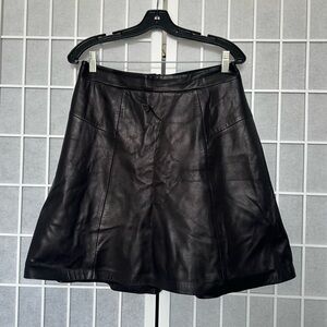 Rag & Bone Black Leather Mini Skirt
